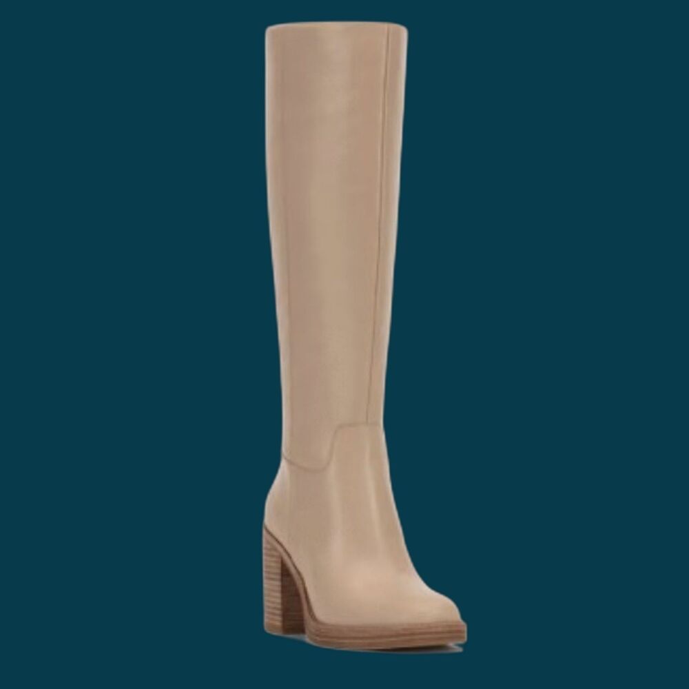 Vince Camuto Ivory Knee High Boot - Size 8 - Wide Shaft